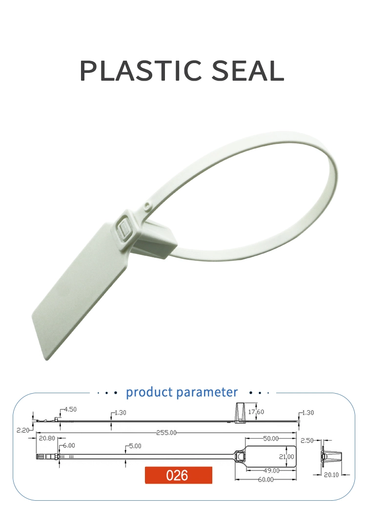 255mm Fixed Length PP PE Security Rope Seal Plastic Seal