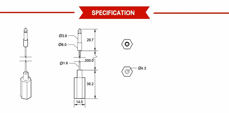 China Factory High Quality Fixed Length Disposable Steel Wire Cable Seal